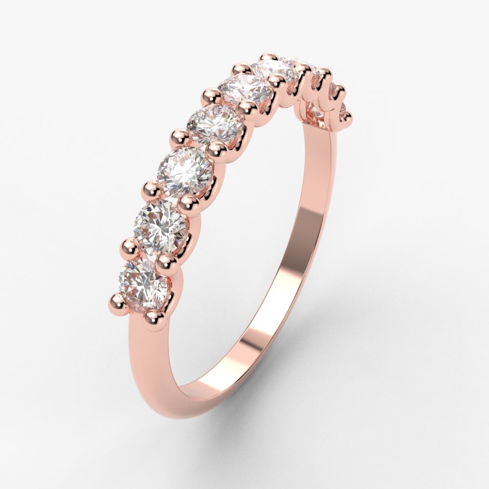 Prsten model 143 od roze zlata sa brilijantima