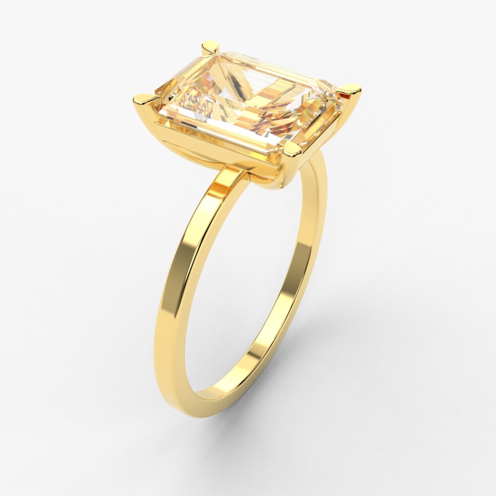 Prsten model 120 od žutog zlata sa cirkonima