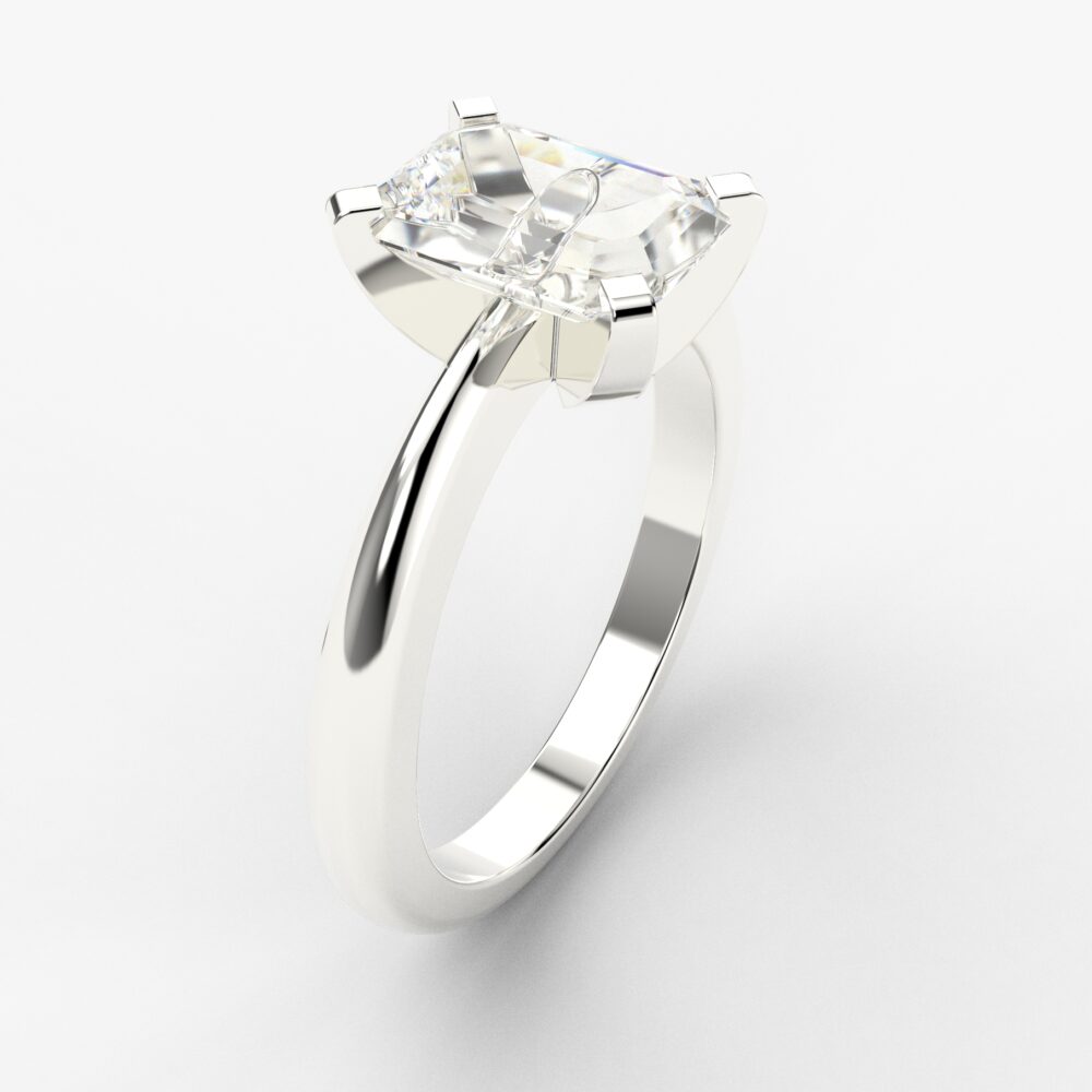 Prsten model 130 od belog zlata sa cirkonima