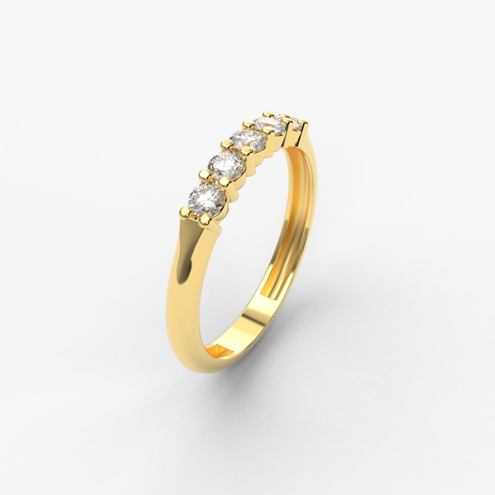 Prsten model 144 od žutog zlata sa brilijantima