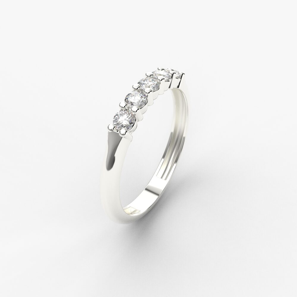 Prsten model 144 od belog zlata sa brilijantima