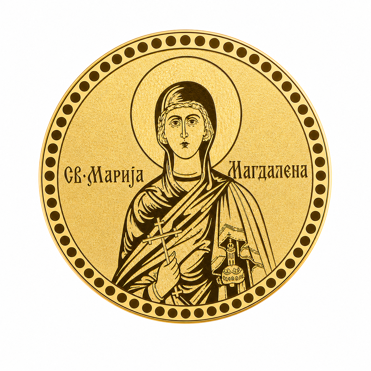 Gravirani zlatnik Marija Magdalena
