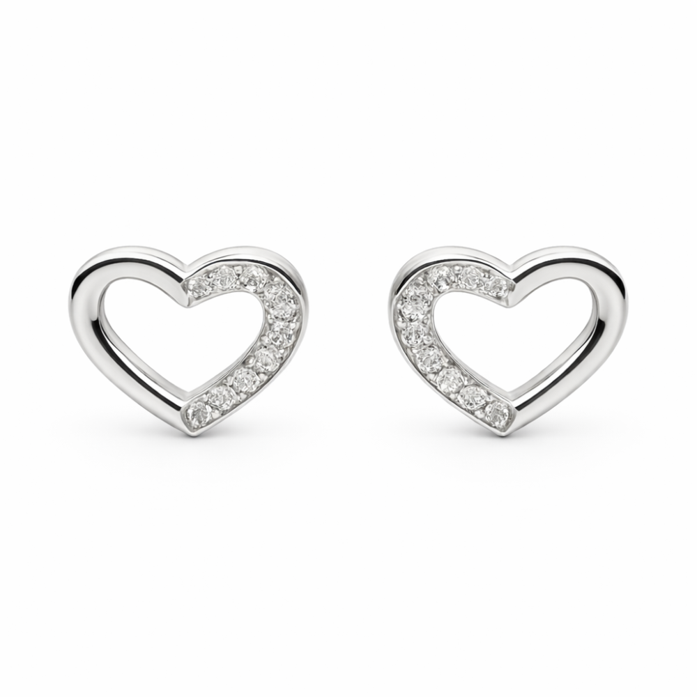 Srebrne mindjuše na šraf srce E00383