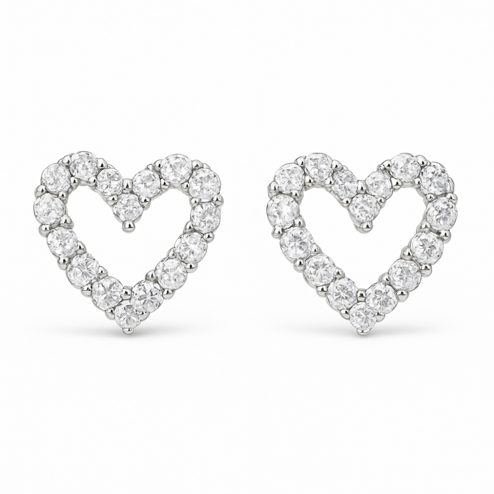 Srebrne mindjuše na šraf srce JS04-HE493