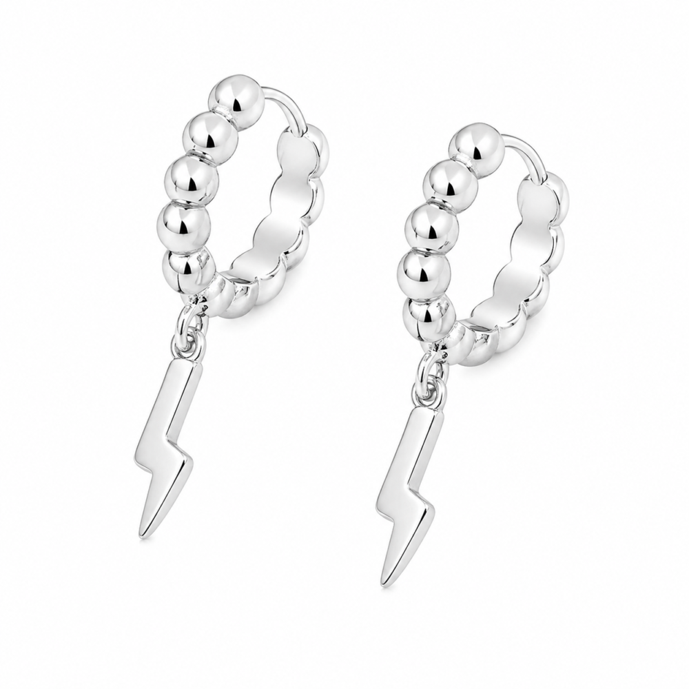 Srebrne viseće minđuše munja JS22-JE3174