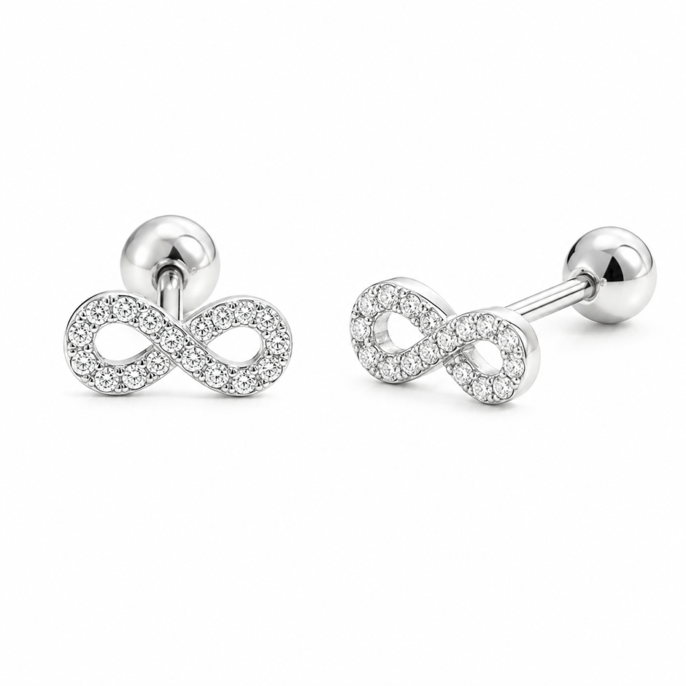 Srebrne pirsing minđuše beskonačnost JS22-JE3504-4M