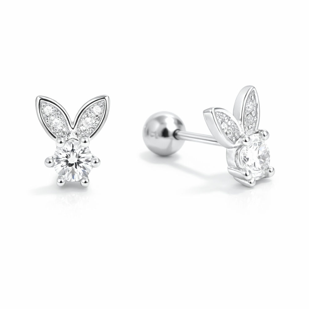 Srebrne pirsing minđuše JS48-E0117-4M