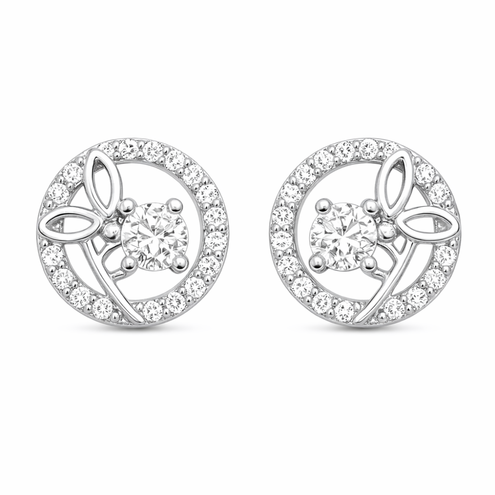 Srebrne minđuše na šraf zvončica JS36-B0207